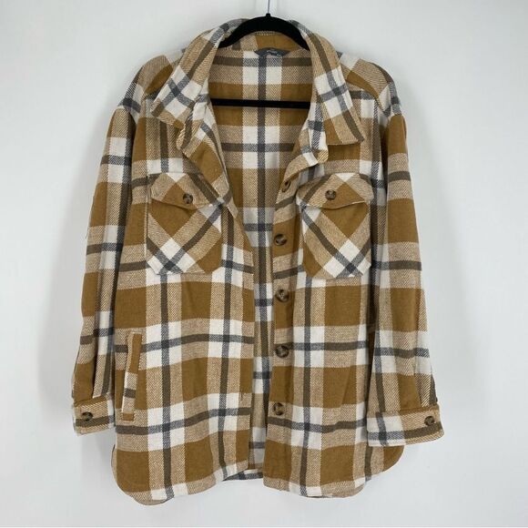 Member’s Mark Men’s Plaid Shacket size XXL Tan - Picture 1 of 4